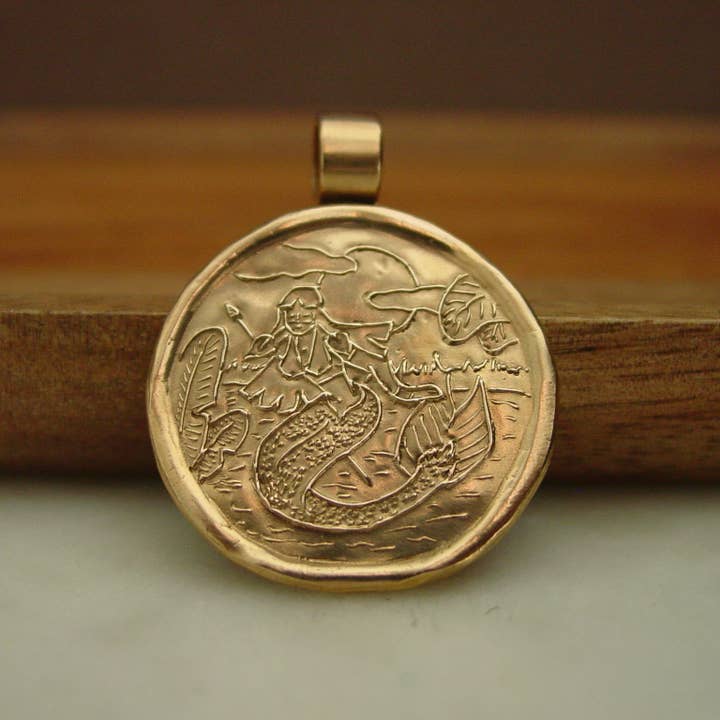 Vis a Vis Jewelry - Wholesale Pendant/Charm Necklace - Iara Amazonian Mermaid Pendant Necklace2