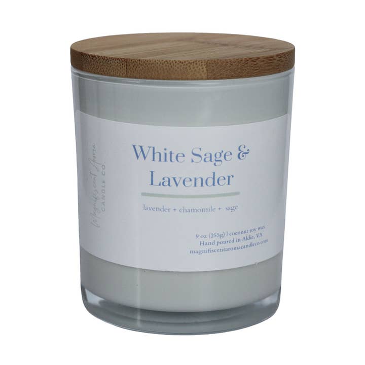 Vit Salvia & lavendel för wholesale av Magnifiscent Aroma Candle