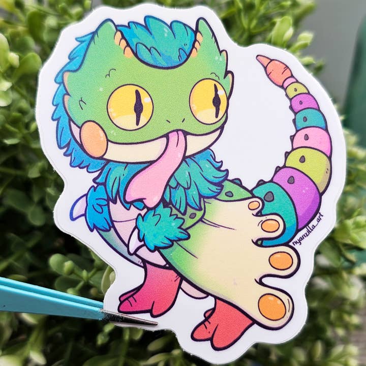Monster Hunter Chibi Pukei-Pukei Matte Vinyl Aufkleber für den Großhandel von Nyanzilla
