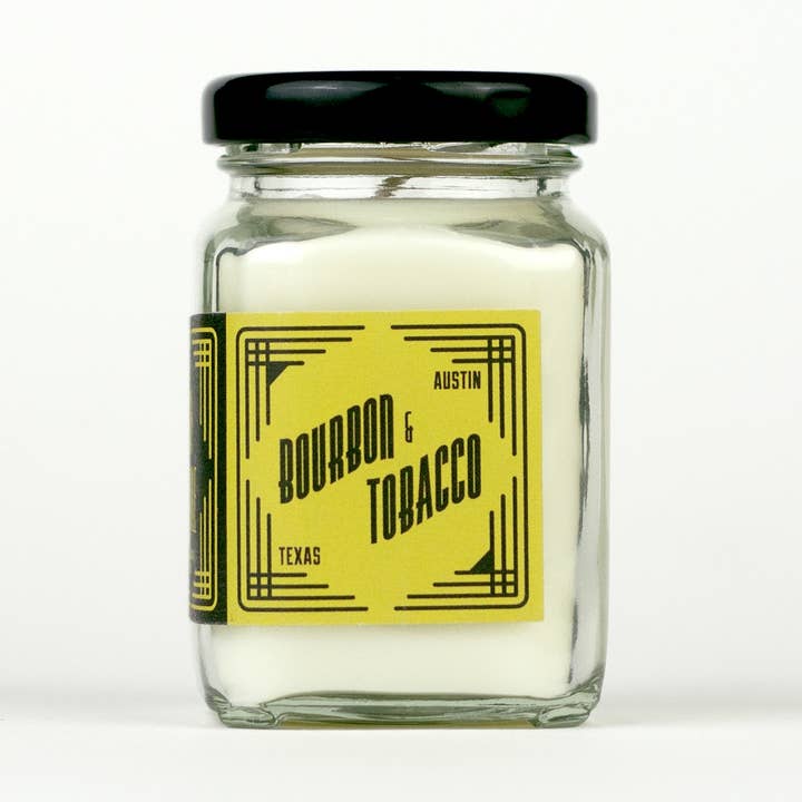Bourbon & Tobacco Mini Soja-Kerze - 3 Unzen für den Großhandel von Luna Tigre Candles