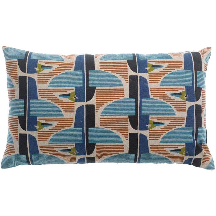 Coussin Imprimé Farel Multico 30 X 50 pour la vente par Maison Vivaraise & La Cerise sur le Gâteau