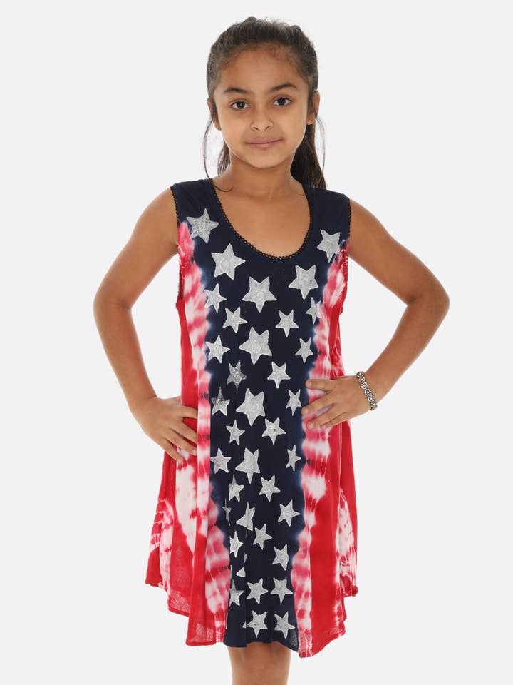 Girl's Sleeveless Rayon dress for wholesale by Shoreline Wear. INC