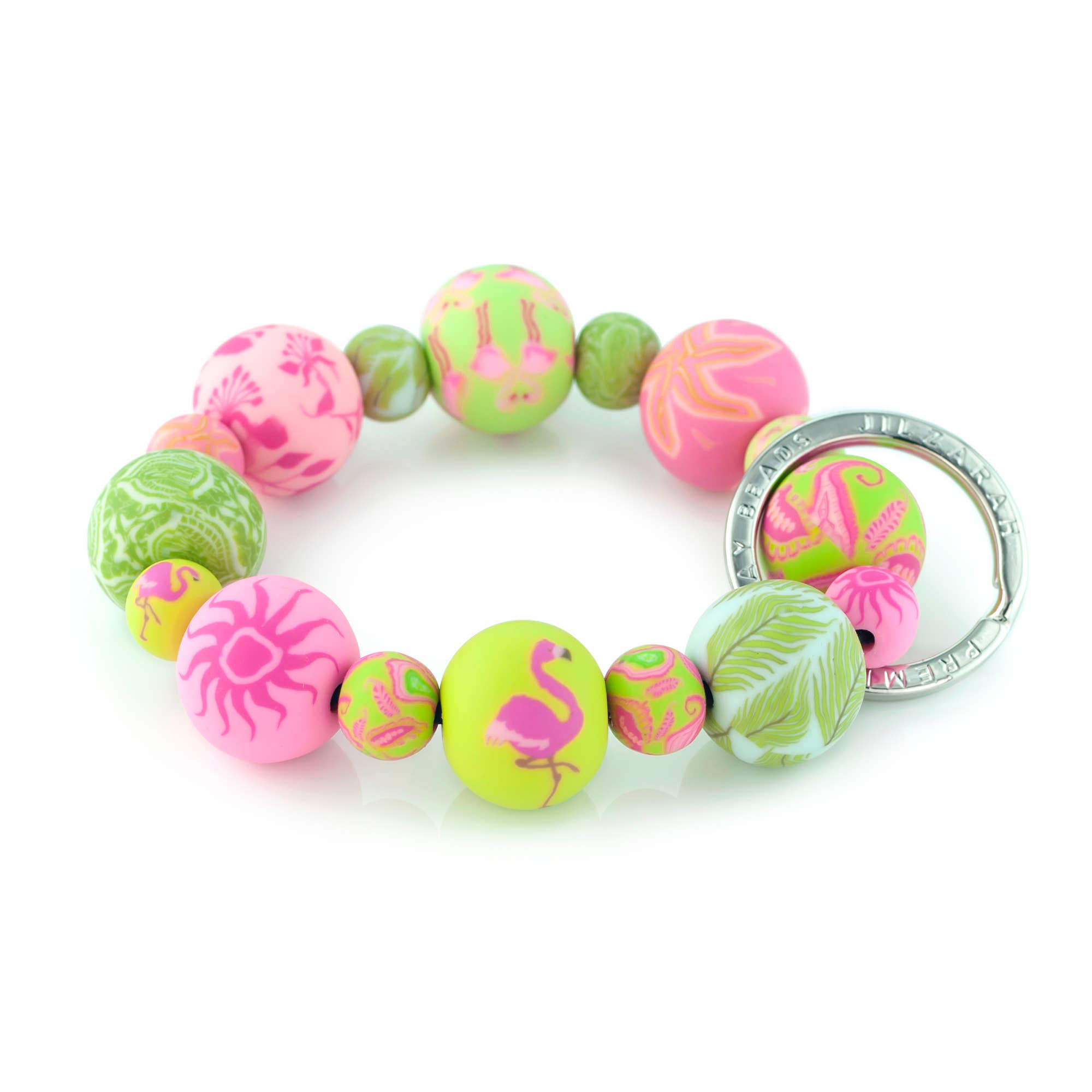 JILZARAH - Wholesale Keychain Bracelet - Flamingo Pink Wrist Keychain1