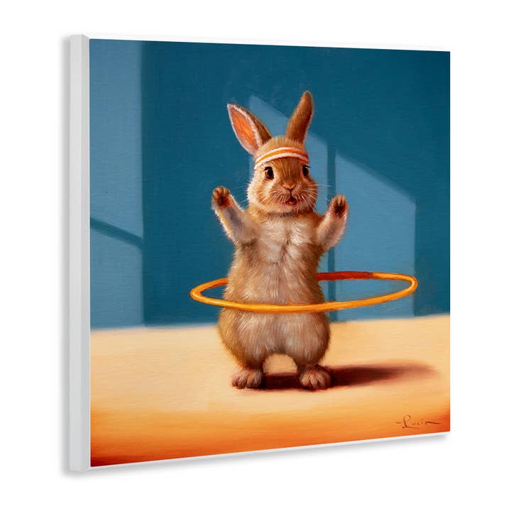 Stupell Industries - Wholesale Wall Sign - Hula Hooping Rabbit - Unframed Wall Art3