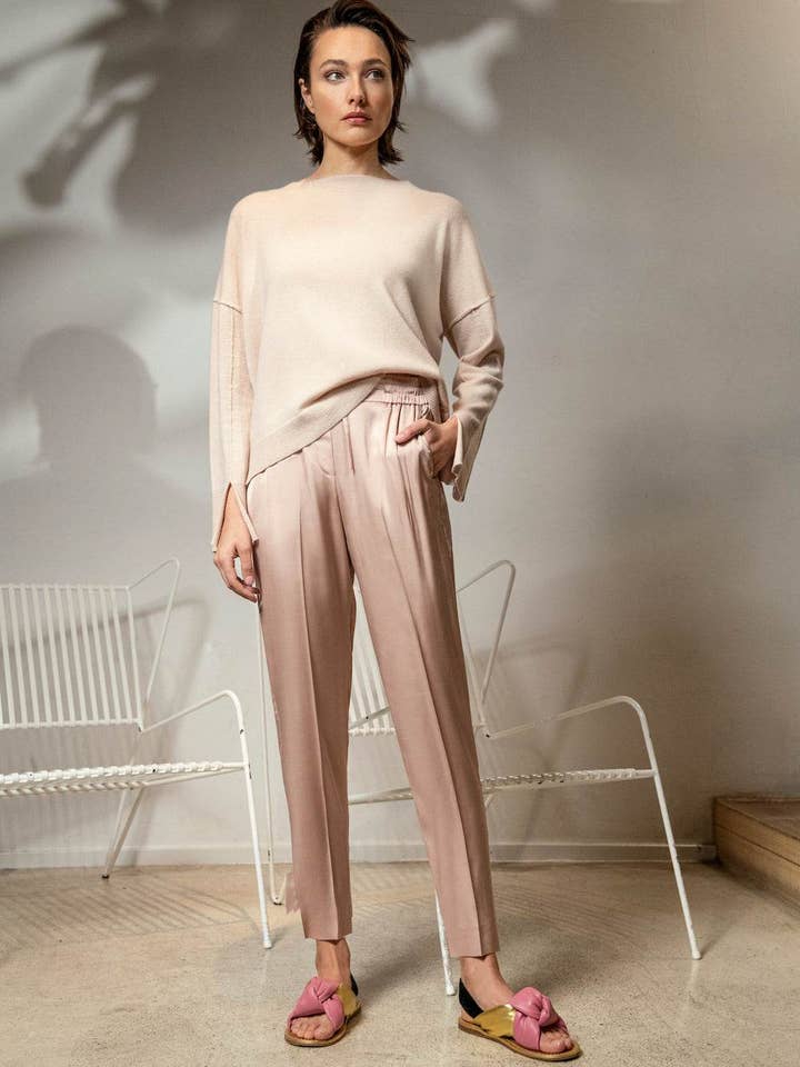 Pantalon en viscose avec poches passepoilées pour la vente par Spoon