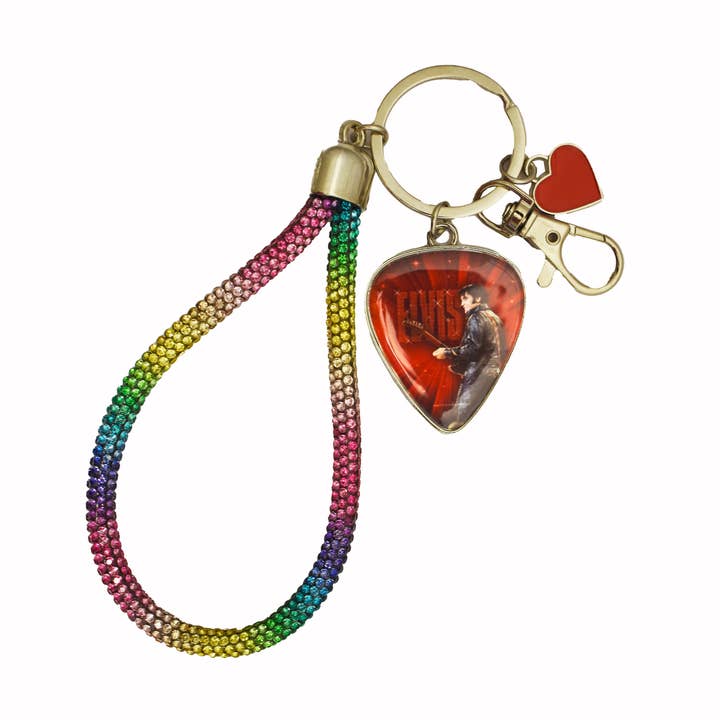 MID-SOUTH PRODUCTS - Wholesale Keychain - Unisex - Elvis Key Chain Wristlet With Guitar Pick Charm0