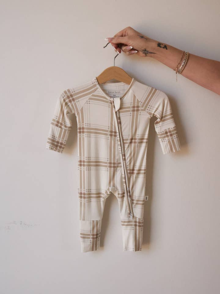 Pijamas de Bambú con Cremallera | Cuadro Ellis para venta al por mayor de Forever French Baby