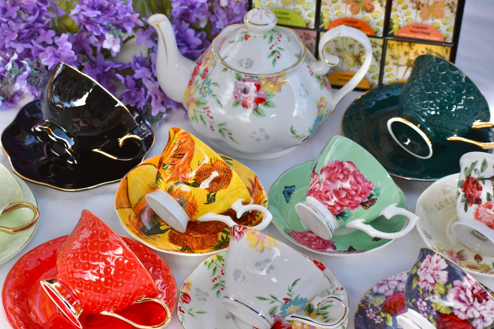 All Little Cute Things - Wholesale Coffee/tea cup - Mismatched Autumn Teacups Catering, Event Planner Restaurant4