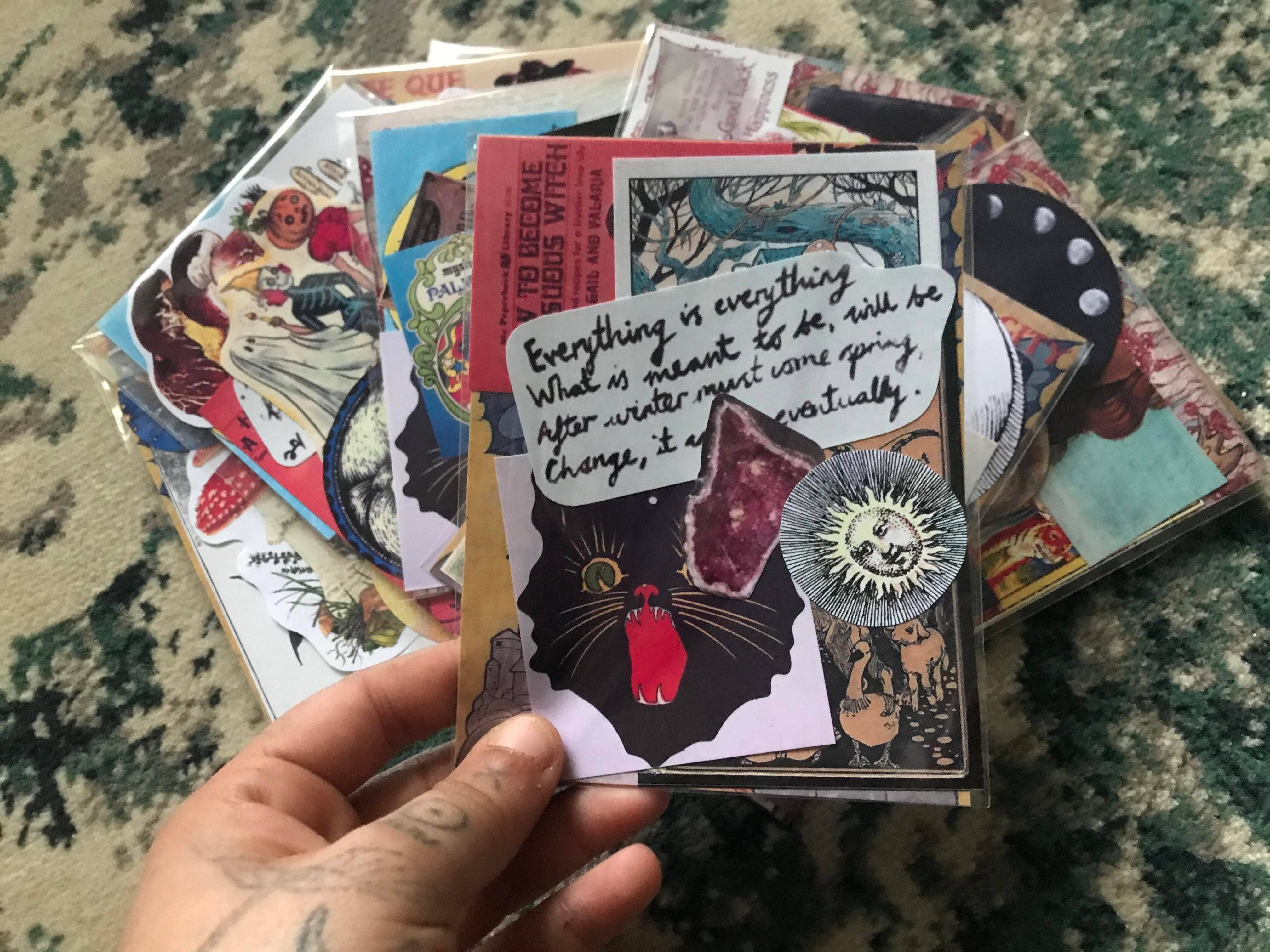 lotusleafaltars – wholesale Sticker – Vintage Witchy Themed 12PCS Sticker Packs, Celestial, Magic2