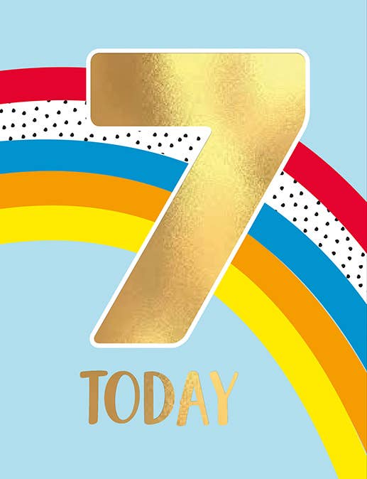 Piccadilly Greetings – postal de parabéns por atacado – Cartão de Aniversário Juvenil, Idade 7, Arco-íris0