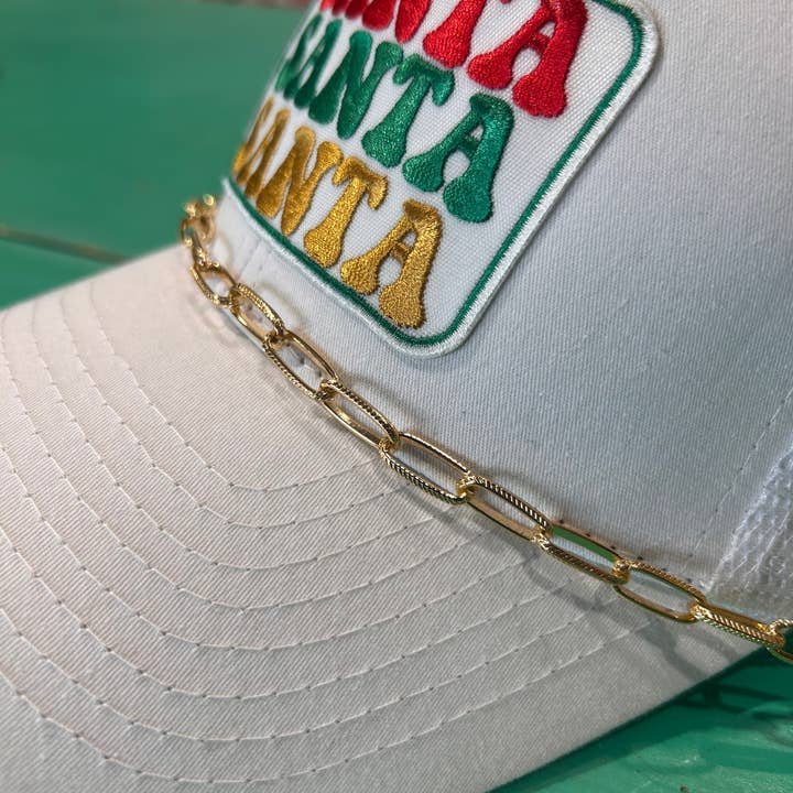 Vibes Hat Company - Wholesale Hat Accessory - Women's - Large Paperclip Trucker Chains | Hat Band | Hat Chain | Cap