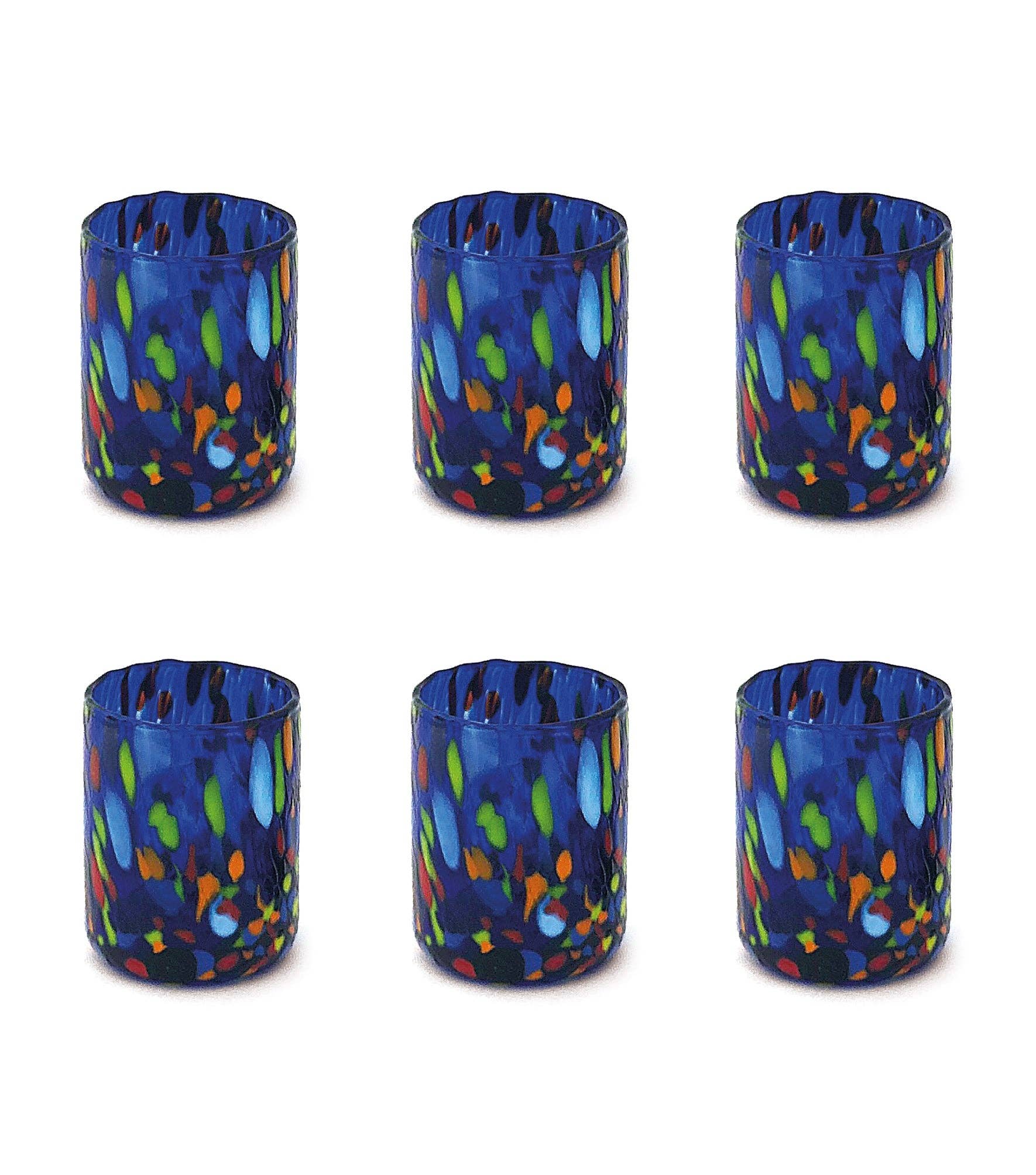 Mazzega Art & Design - Wholesale Shot Glass - Hand-Blown and Handcrafted Glass SHOT Glasses for Tequila with Murano Murrine The Colors of Murano Model SHOT 70 ml. Made in Italy0