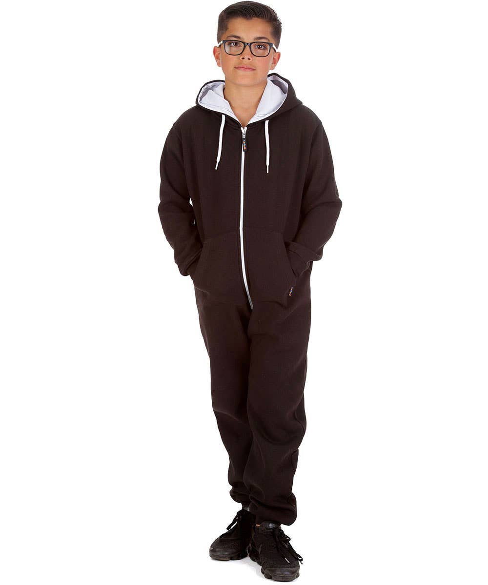 Trendy Toggs Kids Black Zip Up Onesie for wholesale on Faire