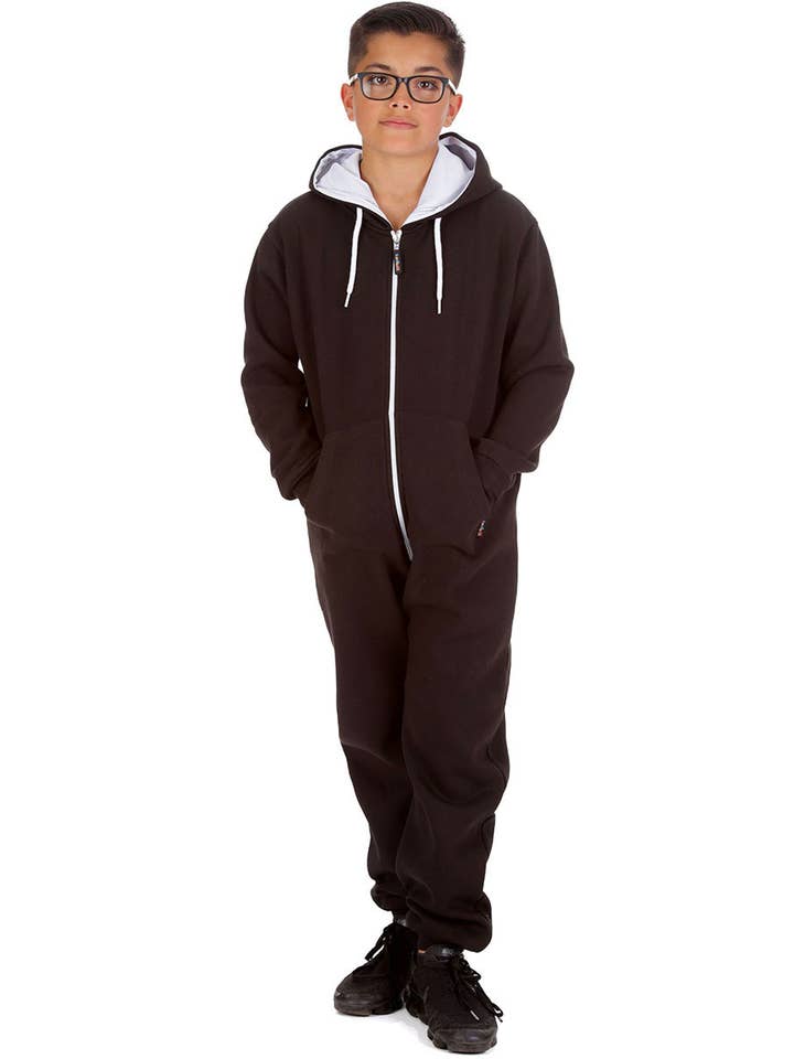 Trendy Toggs Kids Black Zip Up Onesie for wholesale on Faire0