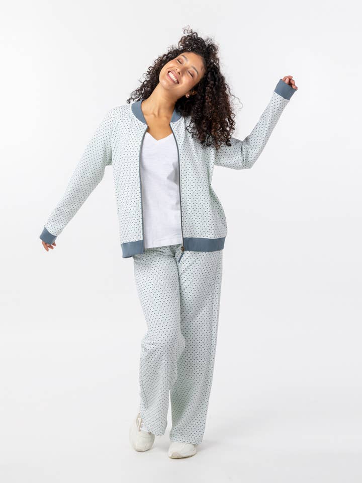 PANTALON EN COTON BIO PALOLÈM SOLEILS COMMERCE ÉQUITABLE pour la vente par Veraluna Sustainable Clothing