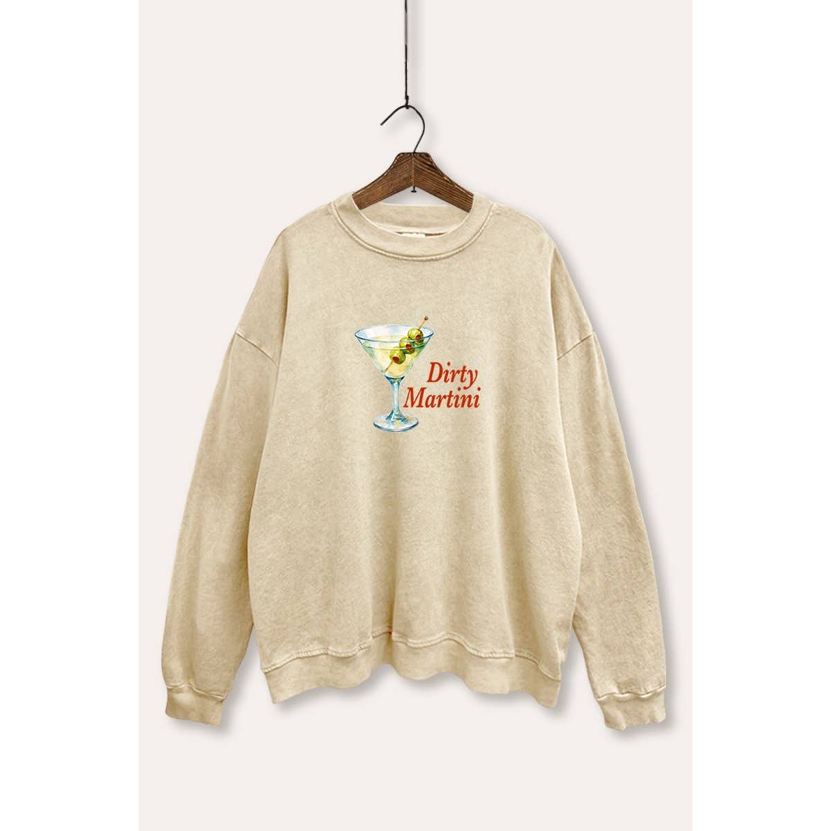 VINTAGE POINT USA - Wholesale Graphic Sweatshirt - Women's - DIRTY MARTINI MINERAL WASH GRAPHIC SWEATSHIRT5