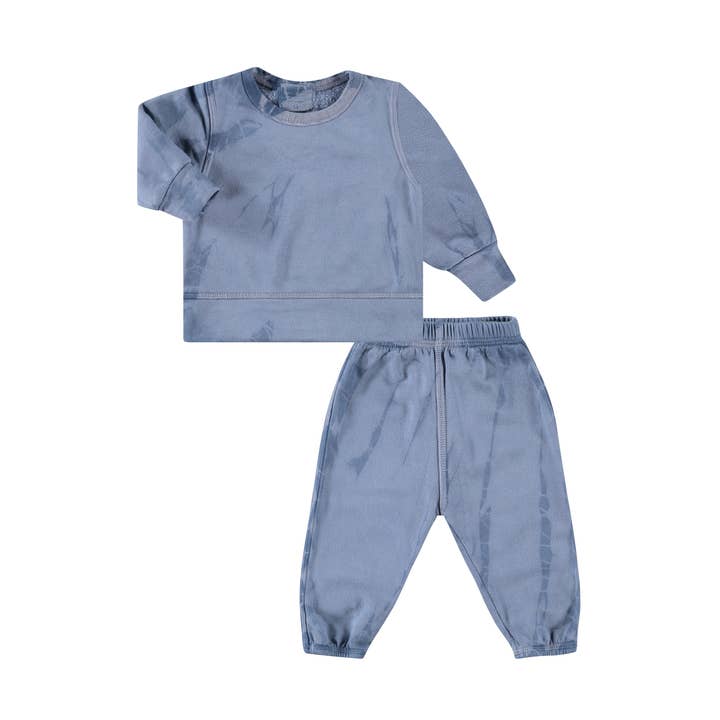 Fleece Tie Dye Loungewear Sets for wholesale by PAIGELAUREN baby & toddler