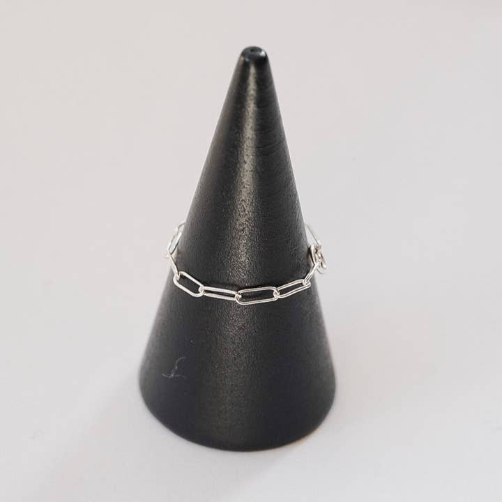 Metrix Jewelry - Wholesale Chain Ring - Dainty Paperclip Chain Ring - Choose Your Metal; Chain Ring