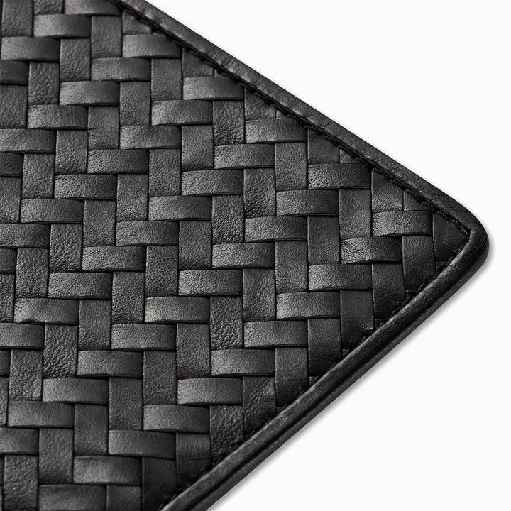 Handwoven Passport Holder, Black: Herringbone Cover for wholesale by Mantidy