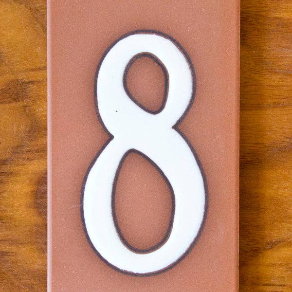 Carly Quinn Designs - Wholesale Outdoor Sign - Terra Cotta Plain Individual 3x6 House Number Tiles8