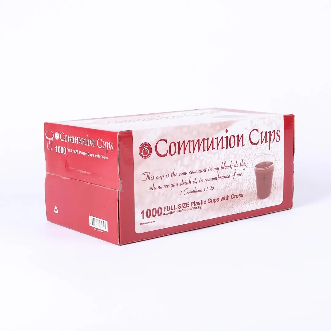 Swanson Christian Products - Vente Gobelets jetables - Coupes de Communion avec Croix Taille Complète 1 3/8 Pouces 1000 Pièces3