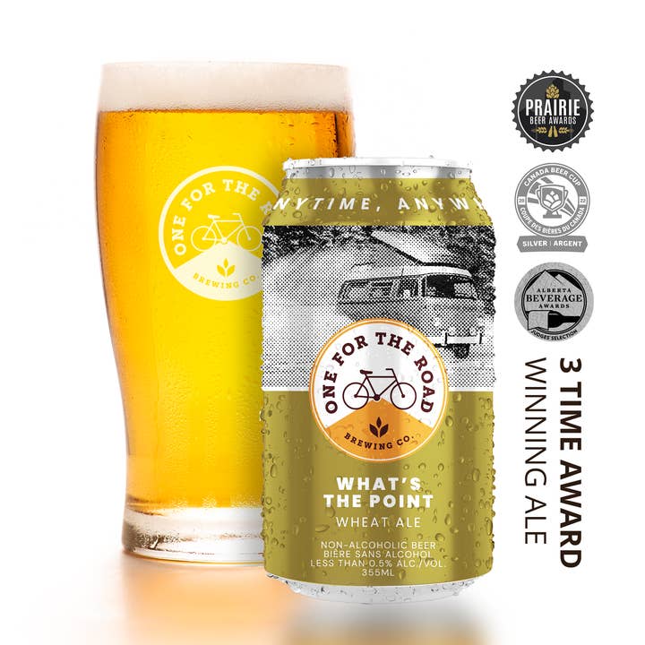 One For The Road Brewing - Wholesale Non-Alcoholic Beer - What's The Point Wheat Ale NA Beer 4x6 pack 355ml cans2