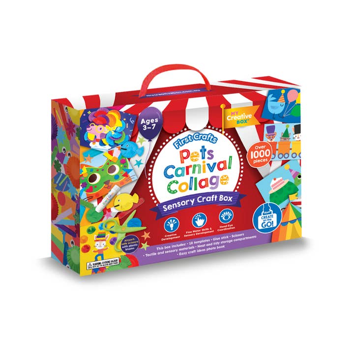 My Creative Box - Wholesale DIY craft kit β Child - First Crafts Pets Carnival Collage Sensory Craft Box2