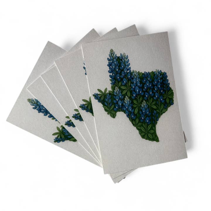 Texas Postkort - Bluebonnet - Blomstret postkort for engroshandel hos Space Montrose
