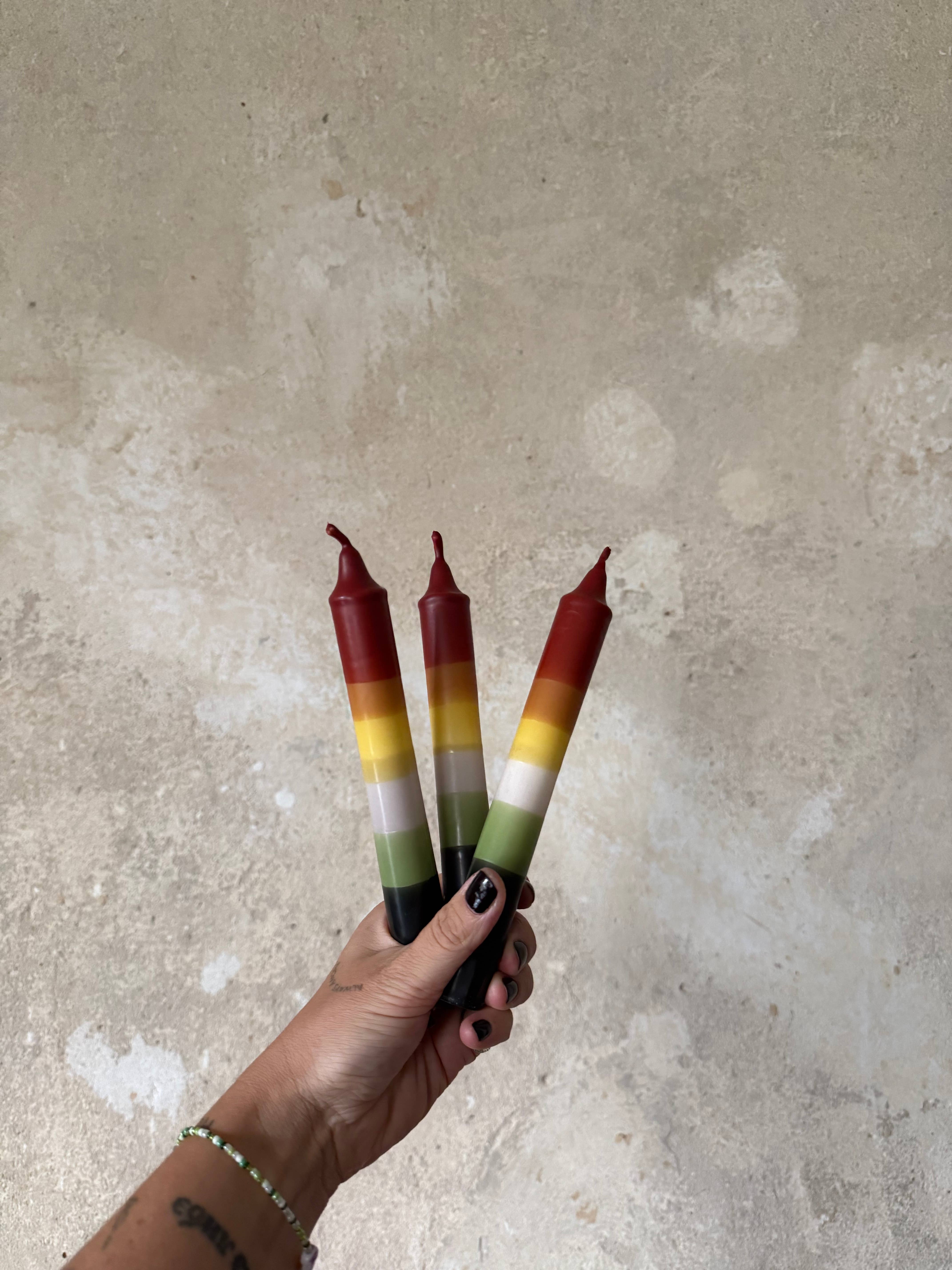 HEYLENOCHKA BERLIN – wholesale Avsmalnande ljus – DIP DYE LJUS 3-PACK HEY.59