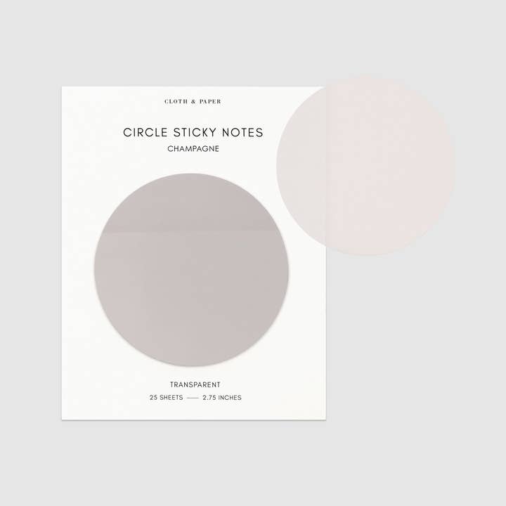 Cloth & Paper - Wholesale Sticky Notes - Transparent Circle Sticky Notes13