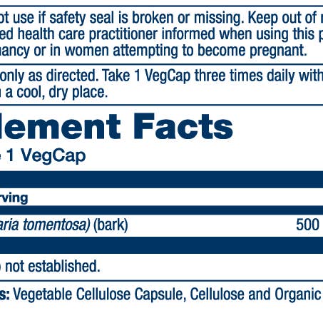 Solaray - Wholesale Oral Supplement/Vitamin - Cat's Claw Bark 500mg1