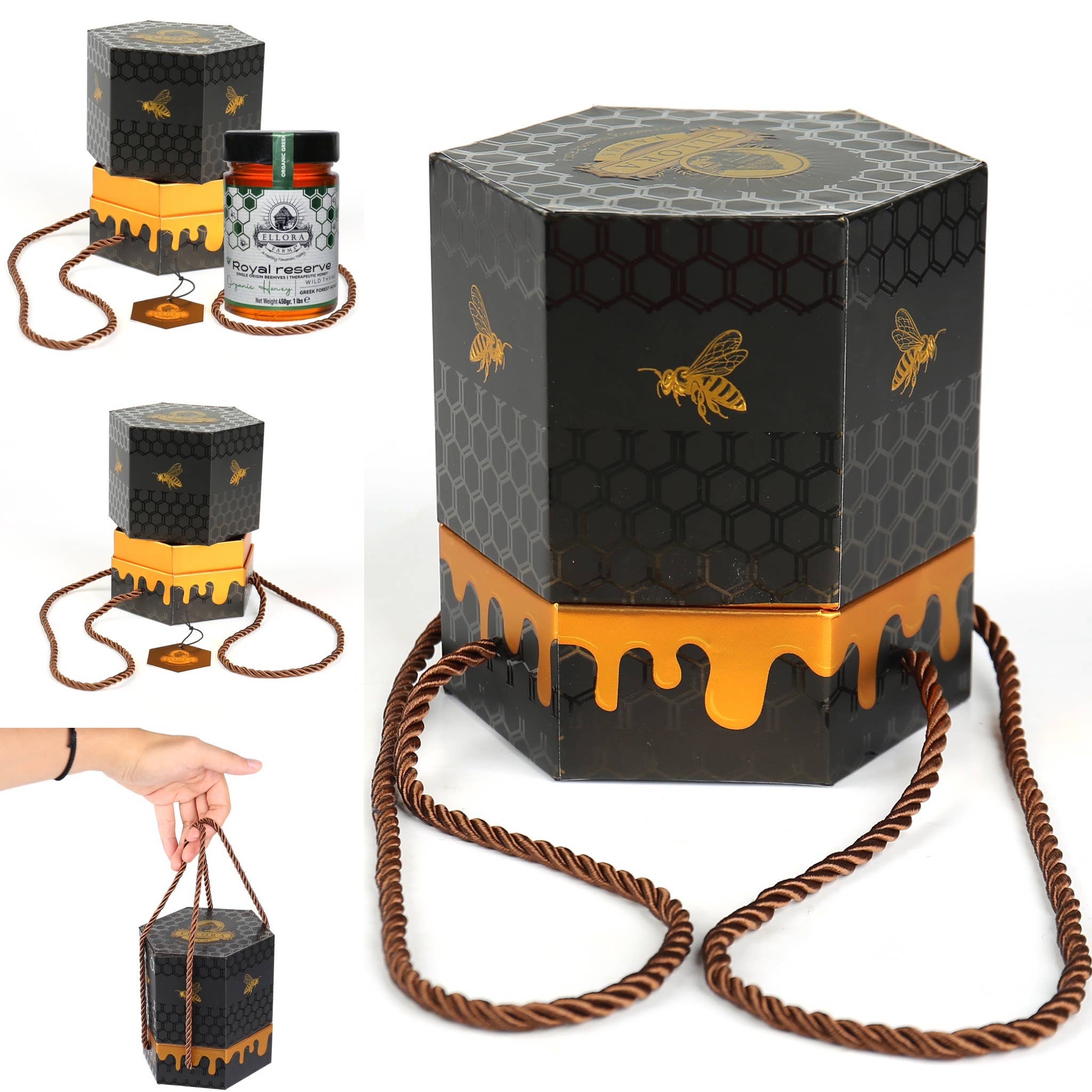 ALETA FARMS - Wholesale Honey - Organic Greek Raw Honey, Royal Reserve, Wild Thyme, 450g2