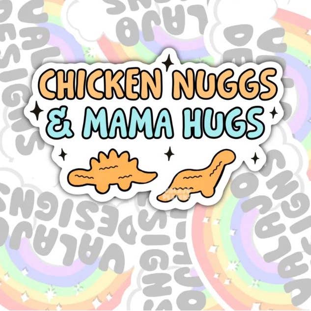 Kyllinge Nuggs Og Mor Kram, Vandtæt Klistermærke for engroshandel hos Valajo Designs