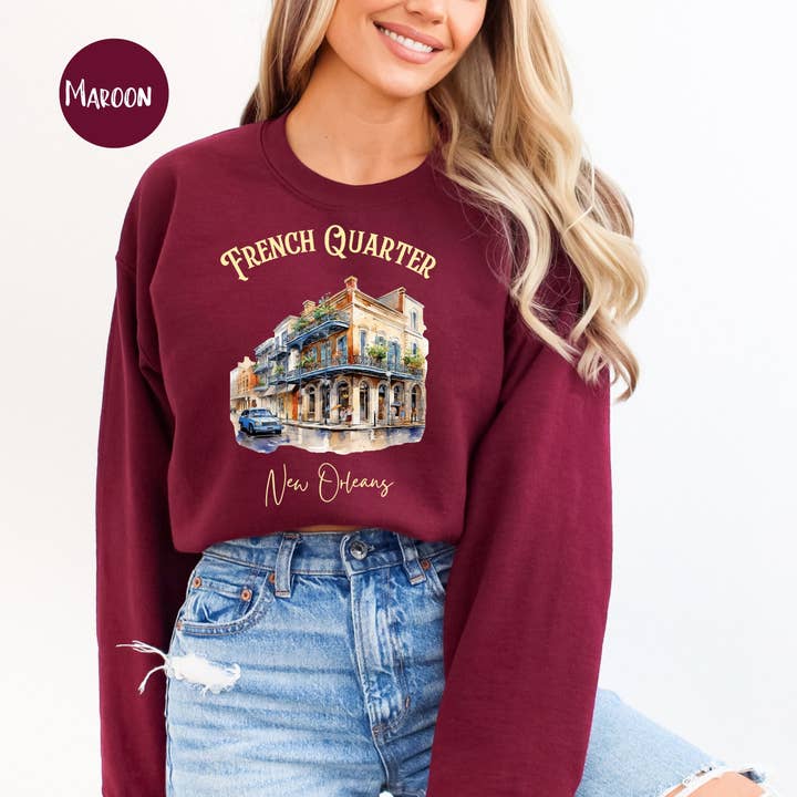 French Quarter New Orleans Sweatshirt for wholesale by CindyL Boutique