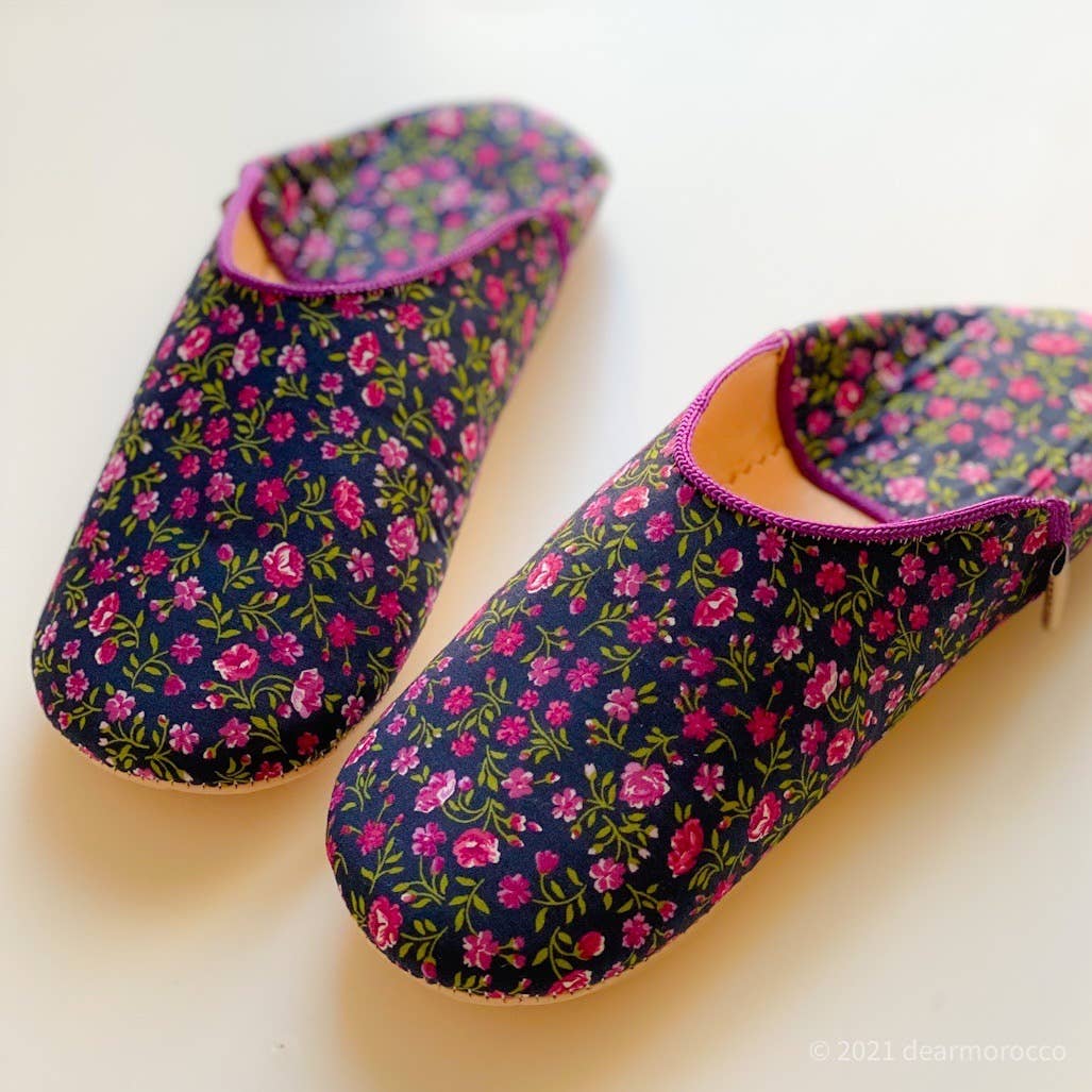 dear Morocco – Engroshandel Slippers - Dame – Marokkanske læderbabouscher // FABRIC sæt5