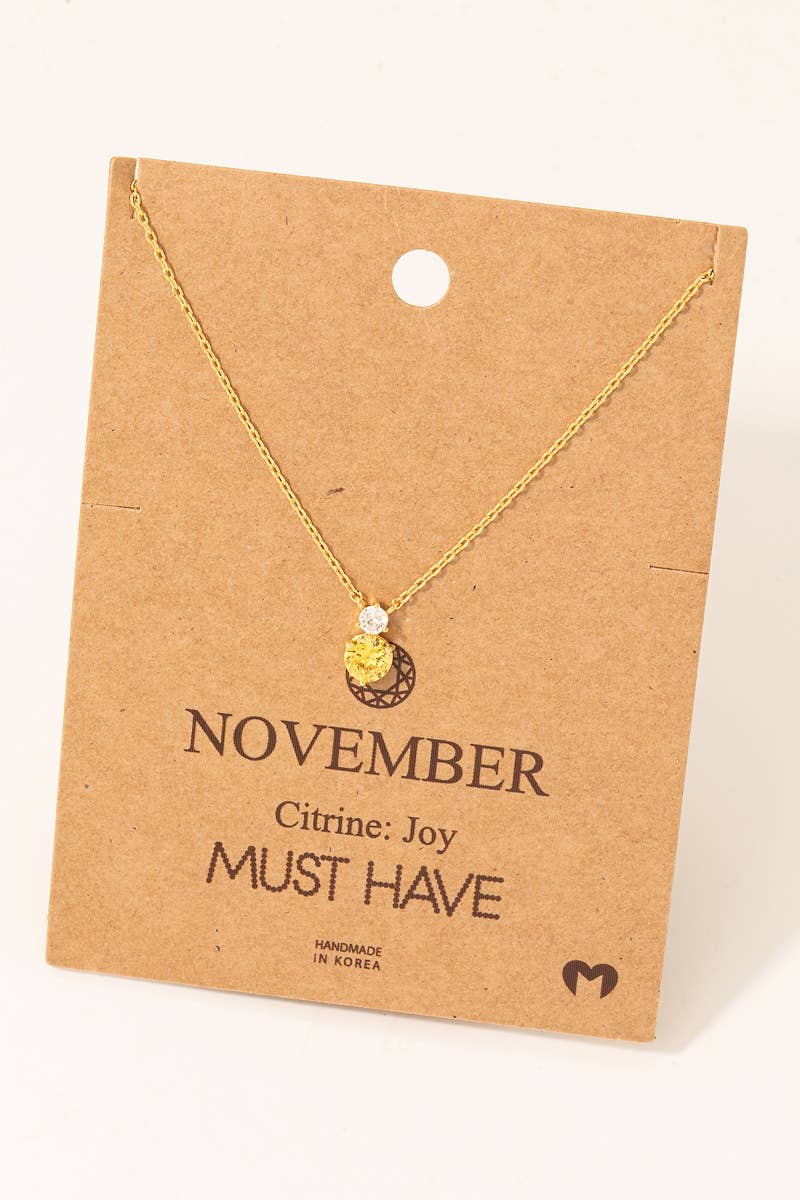 Fame Accessories - Wholesale Pendant/Charm Necklace - Birthstone Pendant Necklace12