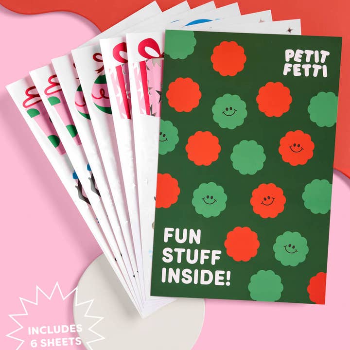 xo, Fetti - Wholesale Christmas Decoration - Winter Wonderland Window Clings - 6 silver foil and color sheets