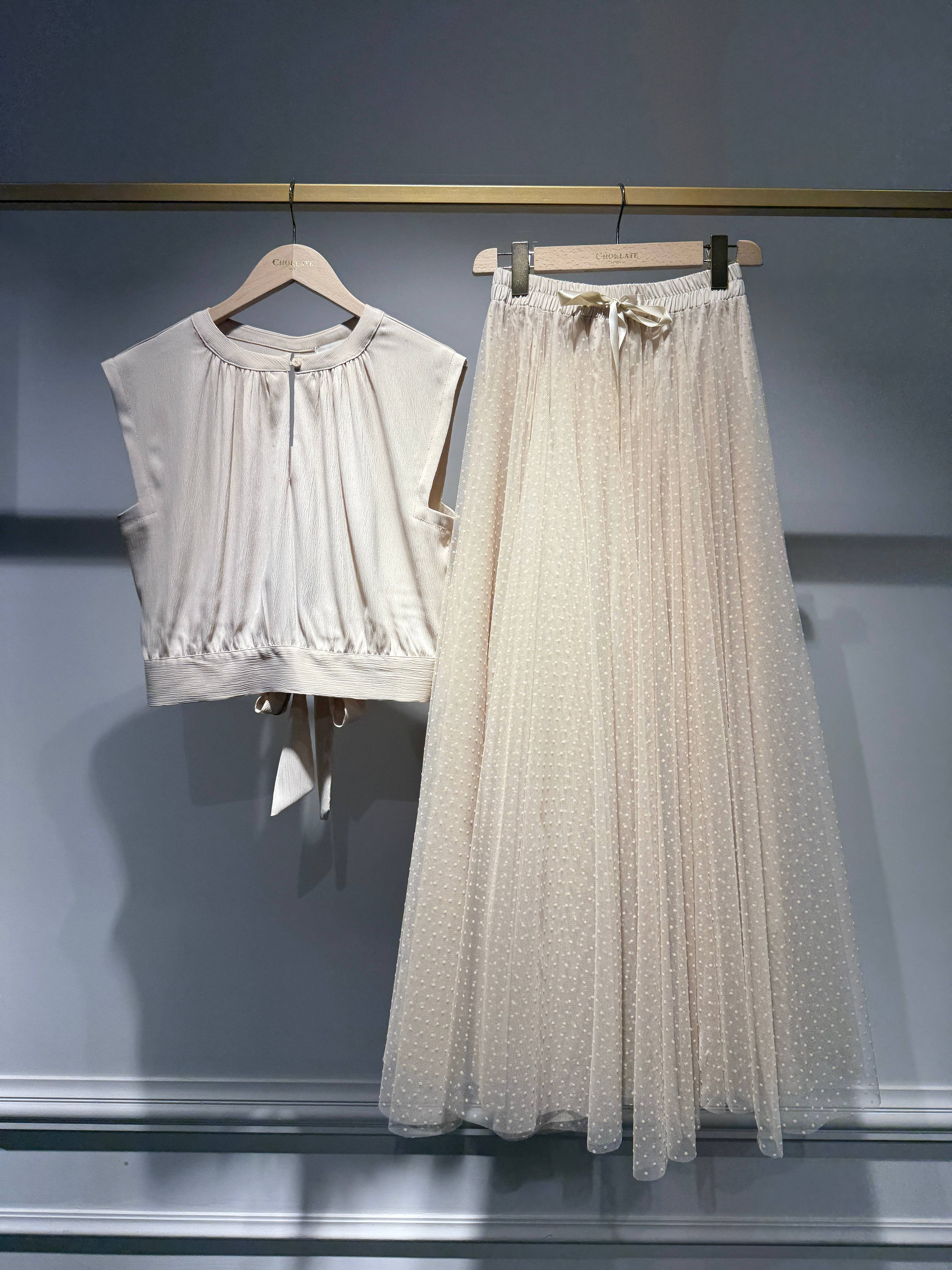 CHOKLATE PARIS - Wholesale Skirt - Women's - Aria tulle plumetis skirt - CK08077-333