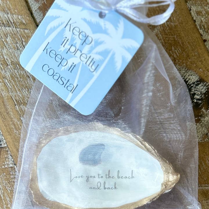 Coast and Cork - Wholesale Jewelry Dish - Love you to the beach and back - Oyster Trinket Dish1
