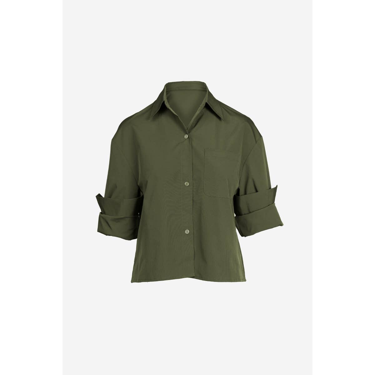 Naked Zebra – Großhandel Bluse – Damen – Bluse mit hochgekrempelten Ärmeln und Knopfleiste6