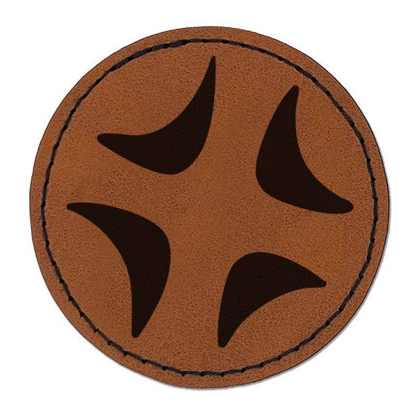 Anger Rage Mad Anime Popping Forehead Vein Round Iron-On Engraved Faux Leather Patch Applique - 2.5 Inch for wholesale by Sniggle Sloth