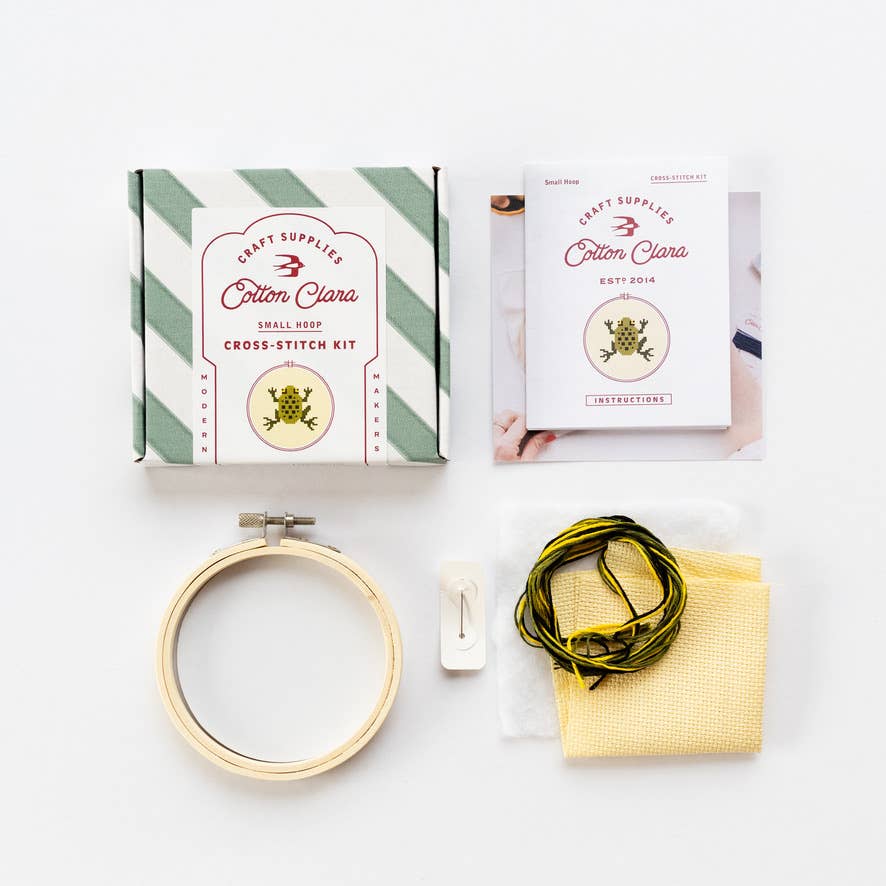 Cotton Clara Craft Kits & Supplies - Wholesale Embroidery/Cross Stitch Supplies - Frog Cross Stitch Kit4