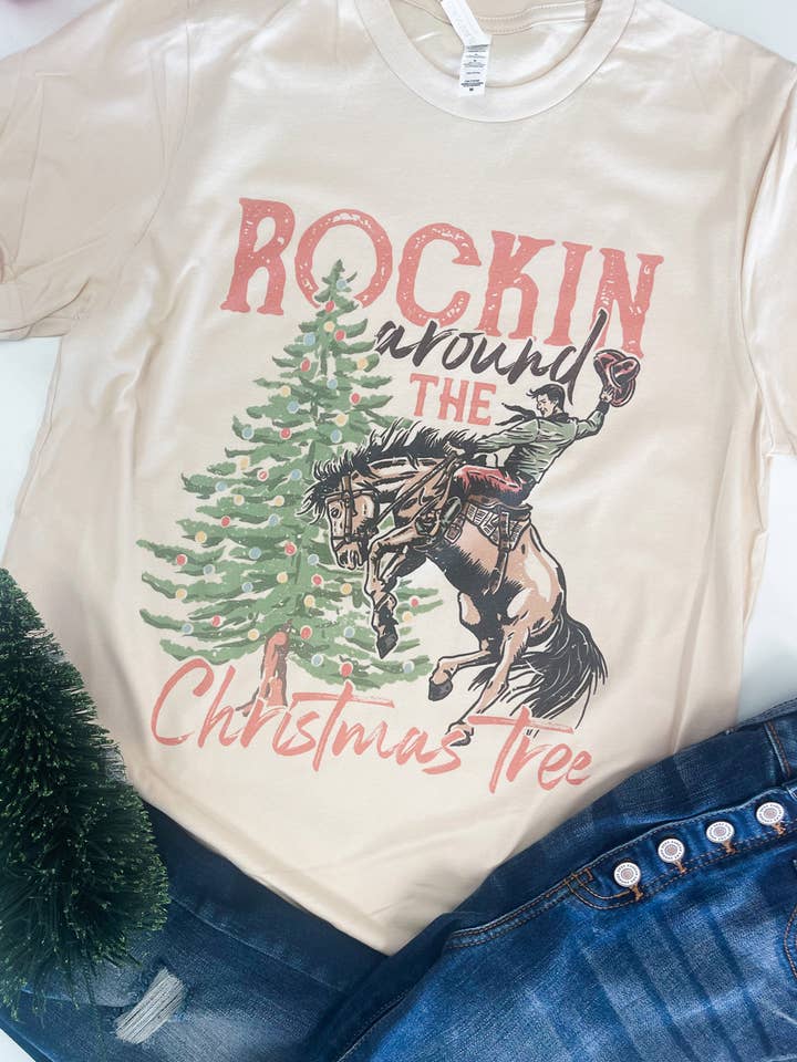 Spirit+Tribe - Wholesale T-Shirt (Graphic) - Women's - ROCKIN' AROUND THE CHRISTMAS TREE