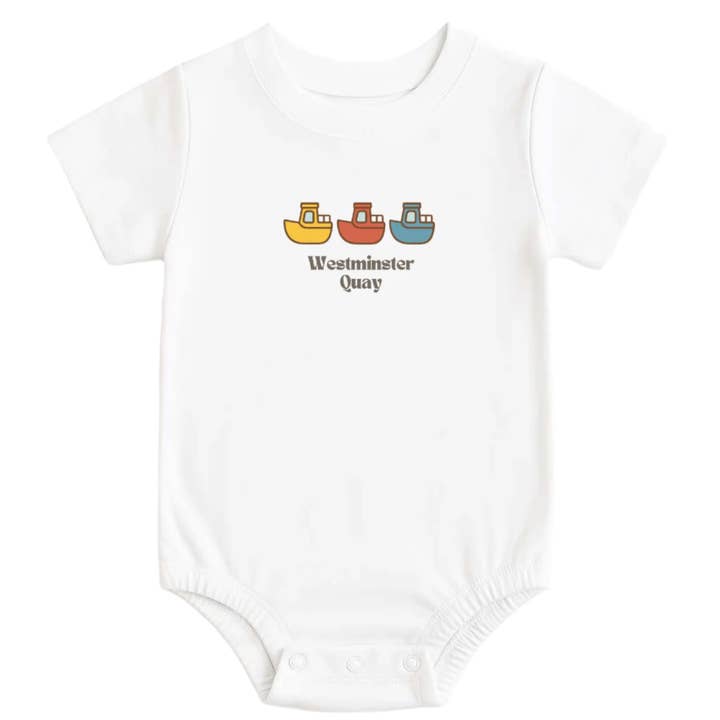 Graphic Onesie - Westminster Quay for wholesale by Baby Nook