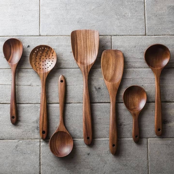 Kiyo Home - Wholesale Kitchen Utensil Set - 7-Piece Wooden Cooking Set | Kitchen Utensils | Eco Cookware4
