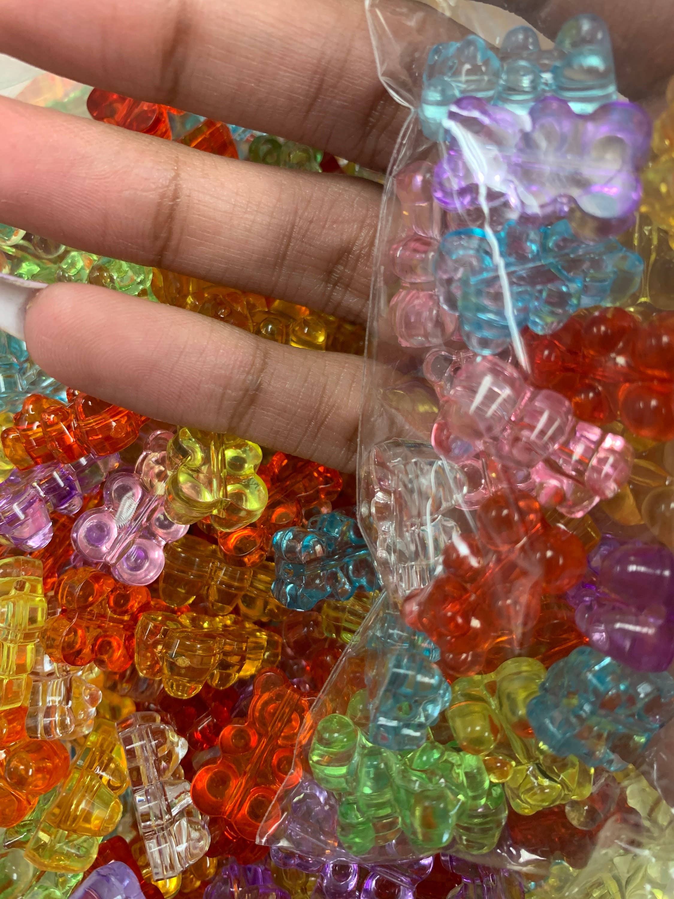 The Bead Bazaar - Wholesale DIY Jewelry - Kids - Pack of Gummy Bear Beads, DIY Kids Charms For Bracelet, DIY Jewelry Making, Multicolor Gummy Bear Charms, Y2K Charms, Boho Charms, Teddy Bears3