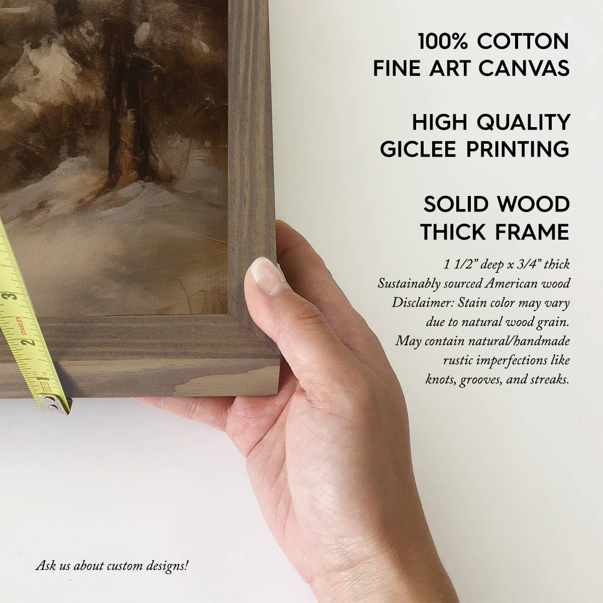 Hangout Home - Wholesale Art Print - Tall Winter Pine Trees - Winter Canvas Art - Wood Framed Art4