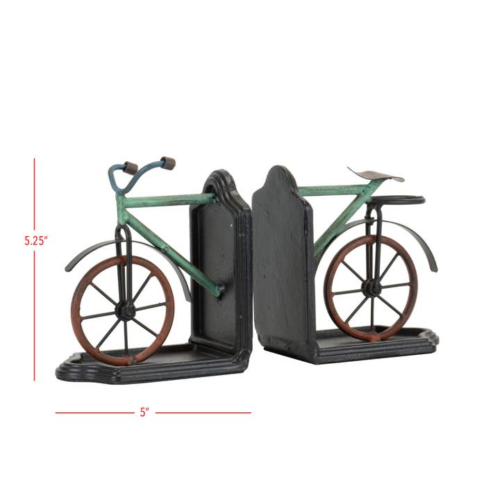 Foreside Home & Garden - Wholesale Bookend - Multicolor Set 2 Vintage Metal Bicycle Bookends3