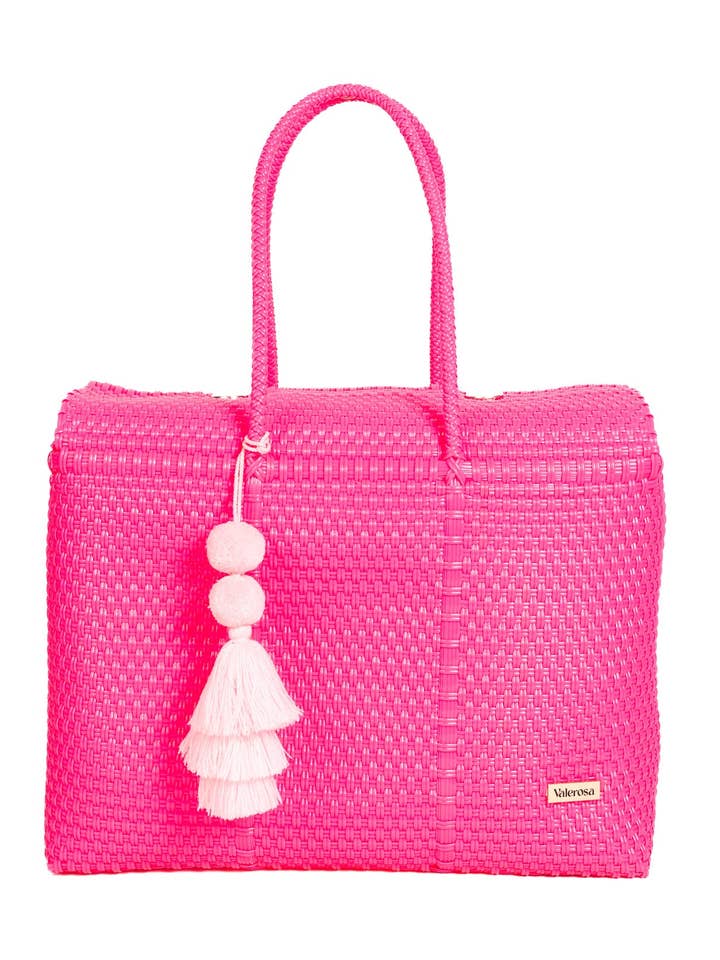 Bright Pink Overnight Duffel for wholesale by Valerosa