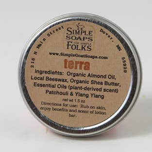 Hand Lotion - Terra för wholesale av Simple Soaps For Simple Folks